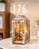 Rolife DIY Book Nook Kit Garden House, DIY Miniature Booknook Kit 3D Creative Decorative Bookend Bookshelf Insert