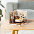 Rolife Sweet Dream Bedroom DIY Miniature House Kit Mini Dollhouse Building Toy Set Plastic Tiny Room Making Kit