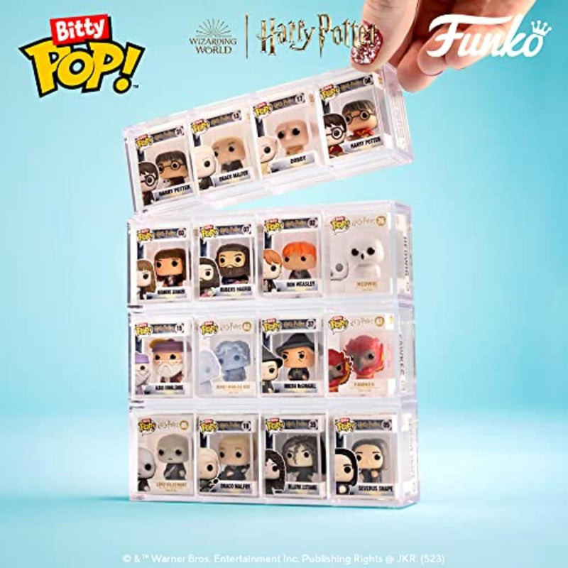 Funko Bitty POP! HP - Harry in Robe with Scarf, 4-Pack - Harry Potter, Draco Malfoy, Dobby and A Surprise Mystery Mini Figure