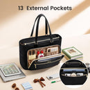 LOVEVOOK Teachers Messenger Bag for Women, Work Laptop Bag with Large Cup Holder