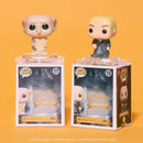 Funko Bitty POP! HP - Harry in Robe with Scarf, 4-Pack - Harry Potter, Draco Malfoy, Dobby and A Surprise Mystery Mini Figure