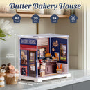 Rolife DIY Miniature Doll House Kit with Furniture for Children Adult Wooden Kits Toy (Butter Bakery House)