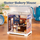 Rolife DIY Miniature Doll House Kit with Furniture for Children Adult Wooden Kits Toy (Butter Bakery House)