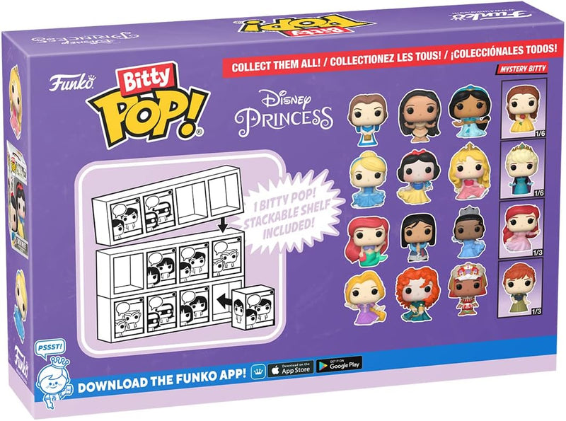 Funko Bitty Pop Disney Princesses - Rapunzel, Merida, Moana and A Surprise Mystery Mini Figure - 0.9 Inch (2.2 Cm)
