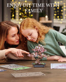 Rolife 3D Wooden Puzzle Flower for Adults, DIY Sakura Bonsai Tree Plants for Home Table Decor, Creative Cherry Blossom