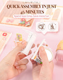 Rolife Super Creator Series, DIY Mini Lovely Pink Bedroom Dollhouse House Kit, Scenary for Action Collectible Figure