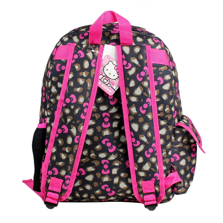 Sanrio Hello Kitty Cheetah 16" Large Backpack with Heart Pocket