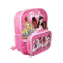 Barbie Backpack & Insulated Lunch Bag Detachable 2-Piece Set Pink Girls