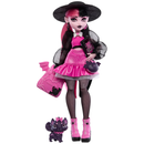 Monster High Draculaura Doll with Pet Bat-Cat Count Fabulous & Accessories Like Backpack, Spell Book, Bento Box & More