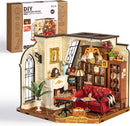 Rolife Catherine's Living Room DIY Miniature House Kit, Mini Wooden Dollhouse Kit, Tiny House Diorama Building Kits