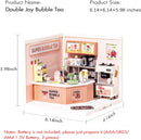 Rolife Double Joy Bubble Tea LED Building Blocks for Adults,1:24 Toy Building Sets,Model Building Kits