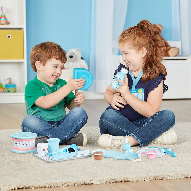 Melissa & Doug Super Smile Dentist Kit With Pretend Play Set of Teeth And Dental Accessories (25 Toy Pieces)