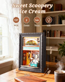 Rolife Old Times Bookstore 3D Diorama Frame, Wall-Mounted Shadow Box Display Case, Beginner-Friendly Craft Kits