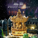 ROKR 3D Wooden Puzzles Music Box - DIY Model Building Kit Mechanical Merry-go-Round Exquisite Display Gifts =