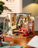 Rolife Catherine's Living Room DIY Miniature House Kit, Mini Wooden Dollhouse Kit, Tiny House Diorama Building Kits
