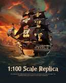 Rokr The Seahorse Barque 3D Wooden Puzzles for Adults, Black Sailboat Model Kits, Pirate Ship Building (603 Pcs)