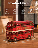 Rolife 3D Wooden Puzzles London Tour Bus 4.4" Wood Model Toy Car to Build Crafts for Adults Collectibles Gifts