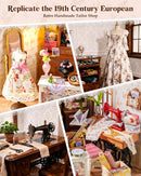 Rolife DIY Miniature Doll House Kit with Furniture for Children Adult Wooden Kits Toy (Elsa's Tailoring)