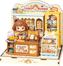Rolife Cookii Bunny's Cookie Shop DIY Miniature House Kit for Adults, Mini Wooden Dollhouse Kit