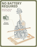 ROKR 3D Wooden Puzzles for Adults,Wooden Music Box Kits-Cello Wood Model Kits for Adults to Build