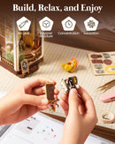 Rolife Holiday Café 5 Hrs DIY Book Nook Kit, Miniature Dollhouse Booknook Kit