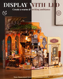 Rolife Cheers Bar & Dining DIY Miniature House Kit for Adults, Mini Wooden Dollhouse, Tiny House Diorama Building Kits