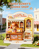 Rolife Cookii Bunny's Cookie Shop DIY Miniature House Kit for Adults, Mini Wooden Dollhouse Kit
