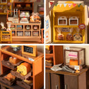 Rolife DIY Miniature Doll House Kit, Build Becka's Bakery Diorama House Building Set