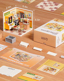 Rolife Super Creator Series, DIY Mini Night Out Food Stall Dollhouse House Kit, Bulid for Action Collectible Figures