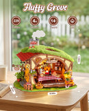 Rolife DIY Miniature House Kit Fluffy Grove Wooden Model Kit Fairy Tale Dollhouse Craft Kit for Adults