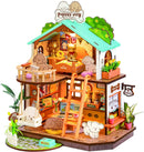 Rolife DIY Miniature Doll House Kit with Furniture for Children Adult Wooden Kits Toy (Puppy's Cosy Villa)
