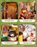Rolife DIY Miniature House Kit Fairytale Tree House 1:18 Dollhouse Diorama Fantasy Forest Theme Tiny House Building Kit