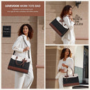 LOVEVOOK Laptop Leather Messenger Work Bag for Women, Waterproof Business Teacher Bag, Large Computer Laptop Bag