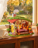 Rolife DIY Miniature House Kit Fluffy Grove Wooden Model Kit Fairy Tale Dollhouse Craft Kit for Adults