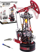 ROKR Industrial City Series-3D Puzzle Oil Pump Jack,3.5H Build Time,Motorized&LED Lighting,Modular Puzzle