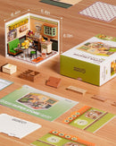 Rolife Super Creator Series, DIY Mini Hong Kong Bites Cafe Dollhouse House Kit, Bulid for Action Collectible Figure