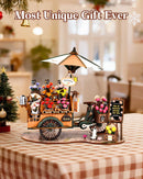 Rolife Miniature 3D Wooden Flower Cart Puzzle for Adults, Model Building Kit, Collectible Handcraft Desk Decor