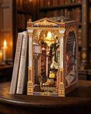 Rolife Book Nook Kits Library of Wonders 3D Puzzle, 10.4" Decorative Bookends Baroque-Style Booknook Bookshelf Insert