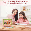 Rolife 3D Puzzle for Adults-Sakura Dreamy Tour, 3D Wooden Puzzles TV Music Box, DIY Creative Craft Kits Model Kits
