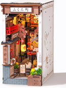 Rolife Book Nook Kit Sakura Wine Alley, 3D Wooden Puzzle Booknook for Bookshelf Decor, Japanese-Inspired Sakura Theme
