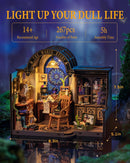 Rolife DIY Miniature Doll House Kit with Furniture for Children Adult Wooden Kits Toy (The Magic Study)