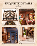 Rolife DIY Book Nook Kit for Adults European Arcade Street Scene, Miniature House Kits 3D Wooden Puzzle Booknook