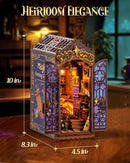 Rolife Book Nook Kit Magic Fantasy Corner DIY Miniature House Kit, 10" Wizard Witch Room Booknook Bookshelf Insert