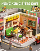Rolife Super Creator Series, DIY Mini Hong Kong Bites Cafe Dollhouse House Kit, Bulid for Action Collectible Figure