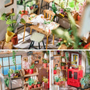 Rolife DIY Miniature Doll House Kit with Furniture for Children Adult Wooden Kits Toy (Emily's Flower Shop)