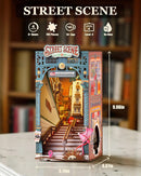Rolife Book Nook Kits DIY 3D Wooden Puzzle for Adults 10" Subway Urban Street Scene Decorative Bookends Bookshelf Insert
