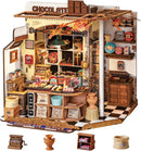 Rolife DIY Miniature House Kit Henry's Chocolate Shop 1:18 Scale Dollhouse Diorama, Tiny House Building Kit Crafts