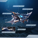 ROKR Mechanical Manta Ray 3D Metal Model Puzzle for Adults & Teens, Mechanical STEM Model Building Kit