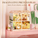 Rolife Pop Bubble Bathroom Super Creator-DIY Plastic Miniature House for Adults, Mini Blocks Model Kit Building Sets