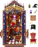 Rolife Book Nook Kit Magic Fantasy Corner DIY Miniature House Kit, 10" Wizard Witch Room Booknook Bookshelf Insert